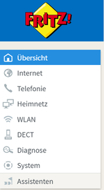 Fritzbox Menu